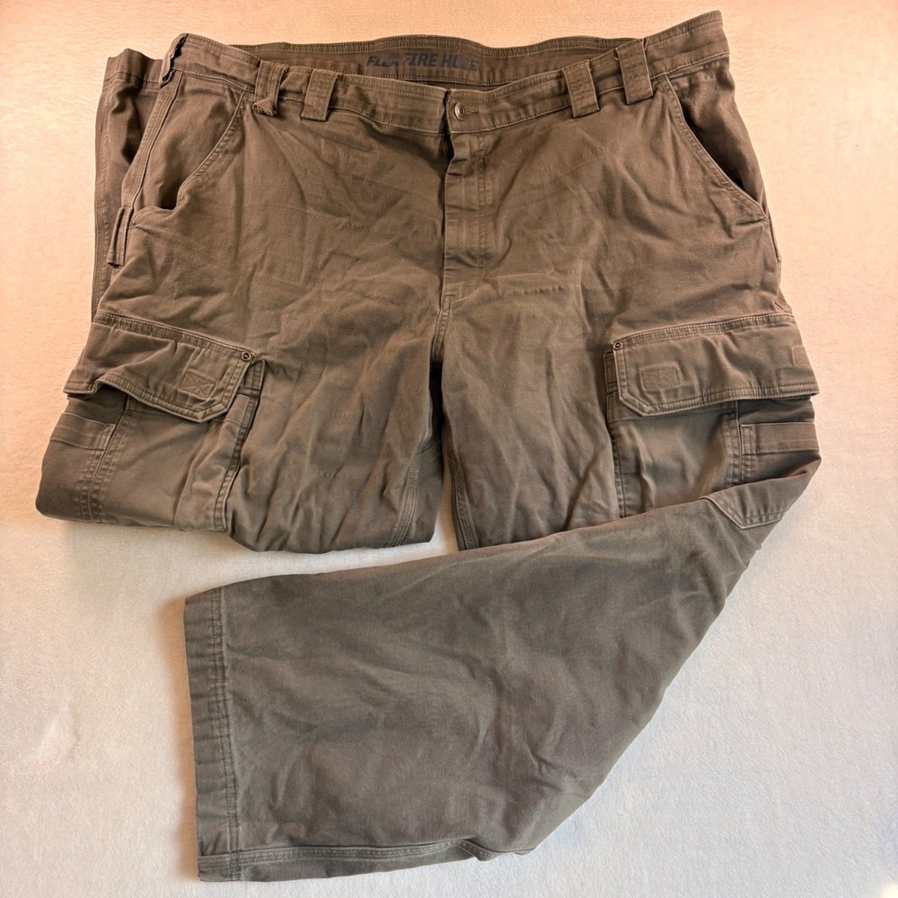Duluth Trading Co Flex Fire Hose Cargo Pants Gray Relaxed Fit 44x32 Mens